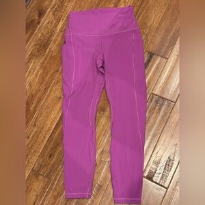 Lululemon Women Size 6 Magenta High Rise Align Pants With Pockets 25"